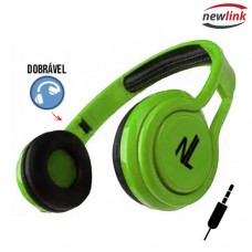 Headphone P2 Estéreo Ajustável e Dobrável Acabamento Brilhante Energy Newlink HS112 - Verde